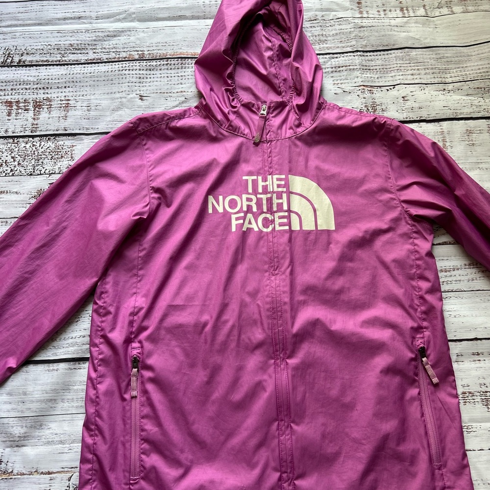 The North Face Magenta Hooded Windbreaker